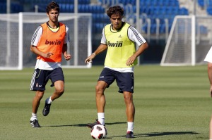 Pedro Len, en un entrenamiento del Real Madrid