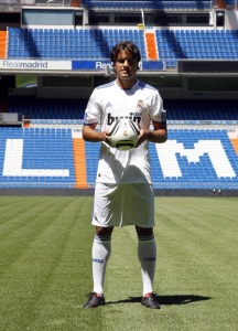 Pedro Len, el da de su presentacin con el Real Madrid en el Bernabu
