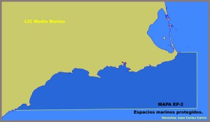 Figura 1. Representacin esquemtica de las diferentes porciones del litoral que componen el LIC