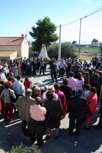 Bailando ante la Virgen del Rosario. Santa Gertrudis (Lorca)