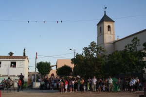 Ambiente festivo en la carrera de cintas a caballo. Los Martnez del Puerto (Murcia)