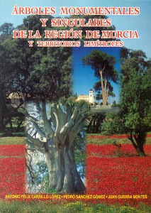 Portada del libro "rboles monumentales y singulares de la Regin de Murcia y territorios limtrofes"