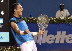 Nicols Almagro celebra un punto importante en Costa do Sauipe (Brasil)