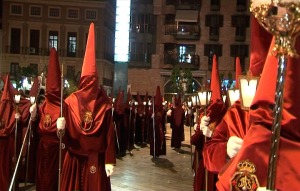 Procesin a su paso por la Plaza del Romea 