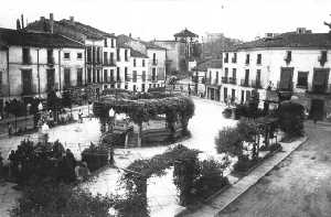 La Plaza Corredera en 1945.