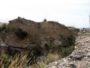 El desprendimiento afect a bancos de corales, a sedimentos finos del delta y tambin a materiales detrticos ms modernos. En la foto un paleocanal muy bien conservado 