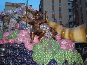 Carrozas del desfile Entierro de la Sardina 