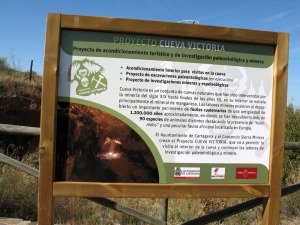 Cueva Victoria est incluida en el inventario de Lugares de Inters Geolgico del mundo por ser uno de los yacimientos europeos ms antiguos con fsiles de homnidos 