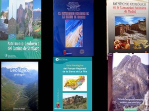 Excelentes libros ya divulgan el patrimonio geolgico. En el centro, el libro de Murcia, uno de los primeros que se editaron 