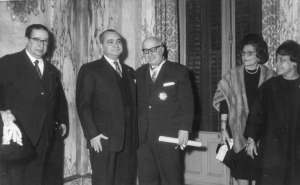 Antonio Oliver, en el Acto de Imposición de la Orden de Rubén Darío en el Grado de Gran Oficial, concedida por el Gobierno de Nicaragua. Madrid, 1961 