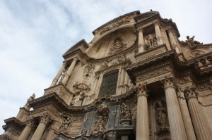 Fachada principal o imafronte de la Catedral de Murcia 