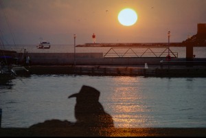 Atardecer en el puerto de Cartagena 