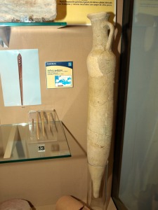 Museo Arqueológico de Águilas. Ánfora spatheion de producción local para salazones en época tardorromana fines s.IV y s.V d.C. 
