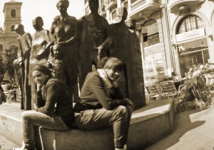 Monumento en la plaza de Santo Domingo 