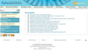Portal regional del Centro de Estad�stica de la Regi�n de Murcia