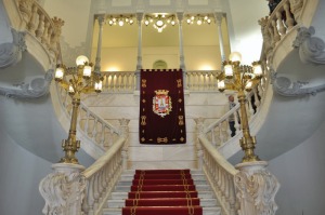 Escalera vista desde abajo 