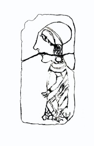 Dibujo de la plaquita con representacin humana