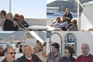Ajucarmeros en barco 