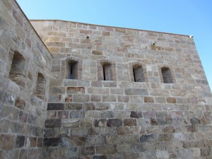 Fuerte de Navidad-ventanas por fuera 