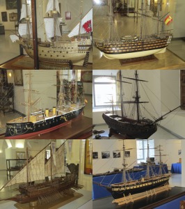 Barcos antiguos en maqueta 