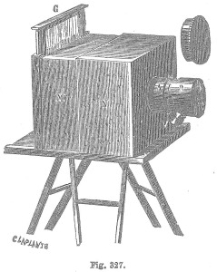 Ilustracin de una cmara para la realizacin de Daguerrotipos