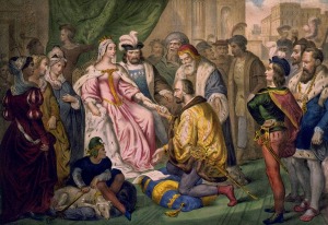 Cristóbal Colón ante los Reyes Católicos