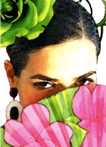 Flamenca y abanco