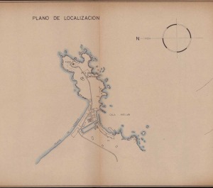 Plano 1 del Proyecto de urbanizacin del Paseo de Coln en Santiago de la Ribera (1968)