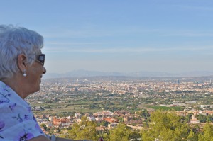 Asun contemplando Murcia y alrededores 