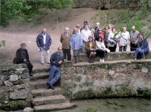 Julio Mas Garca, en la excavacin del antiguo templo romano de La Encarnacin de las Cuevas