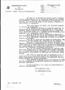 Comunicacin a los alcaldes de la licencia para excavar en guilas