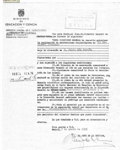 Autorizacin a  Julio Mas Garca para excavar en El Capitn