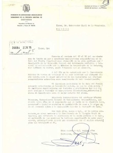 Comunicacin a la Comandancia de la Guardia Civil