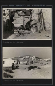 Fotografas de chabolas en Los Barreros y cuevas en Lo Campano (1969)
