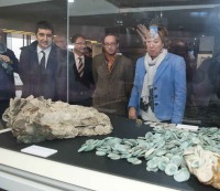 El consejero de Cultura y Turismo, Pedro Alberto Cruz, durante su visita al ARQUA