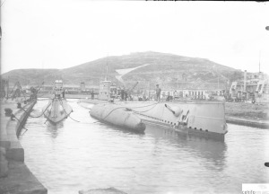 REGRESO AL PUERTO DE CARTAGENA DEL SUBMARINO PERAL DESDE CDIZ, 1929 