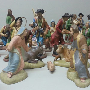 Detalle de uno de los belenes de la exposición 'Belenes del Mundo' 