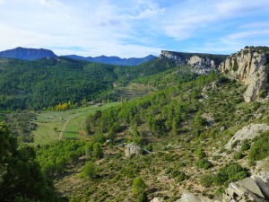 Panormica del anfiteatro de la cabecera del barranco de Hondares. 