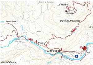 Itinerarios y paradas del entorno de La Puerta-La Melera 