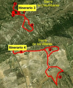 Itinerario 3 y 4. Columbares y Los Villares 