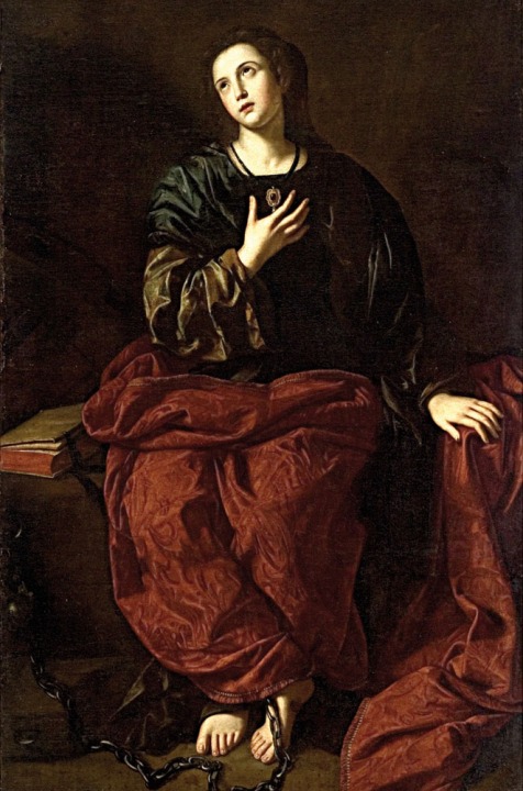 Santa Catalina de Alejandr&iacute;a, de Bartolomeo Cavarozzi (siglo XVI)