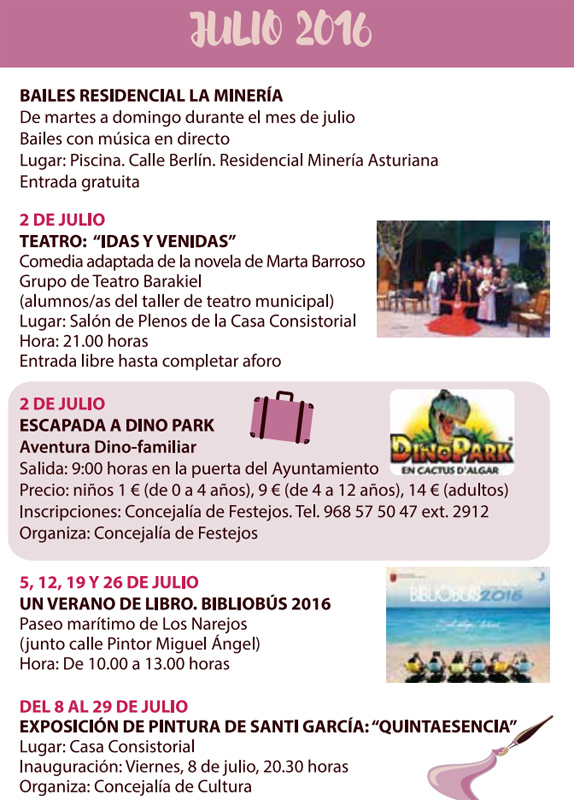 programacion de verano de los alcazares
