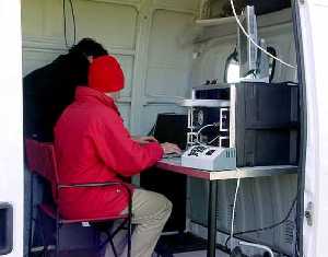 Imagen del centro de control del Avin Halcn