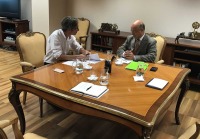 El consejero de Hacienda y Administraciones Pblicas, durante la reunin con el secretario de Estado para la Sociedad de la Informacin  El consejero de Hacienda y Administraciones Pblicas, durante l