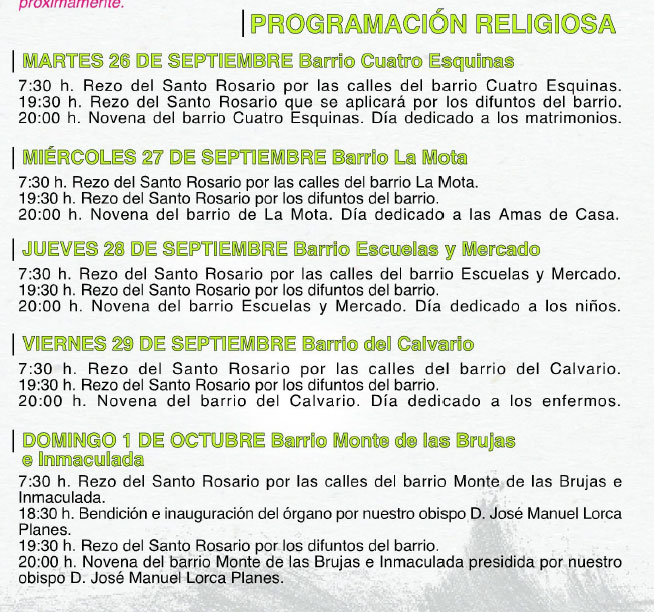 Programación religiosa