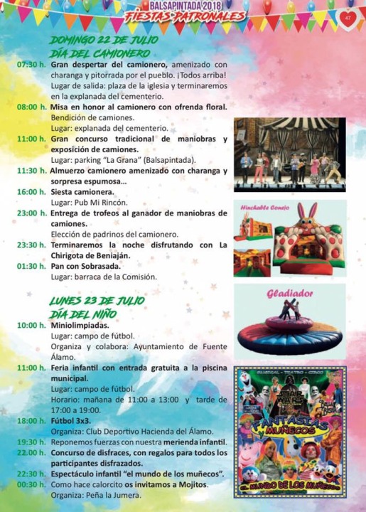 Fiestas Balsapintada 2018