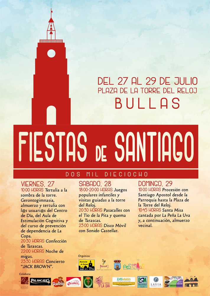 Programa Fiestas Bullas 2018 en Honor a Santiago Apóstol