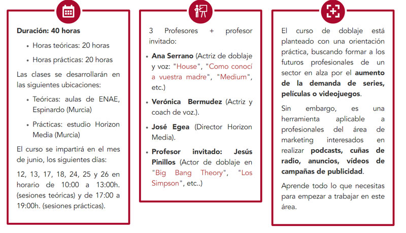 Curso de doblaje