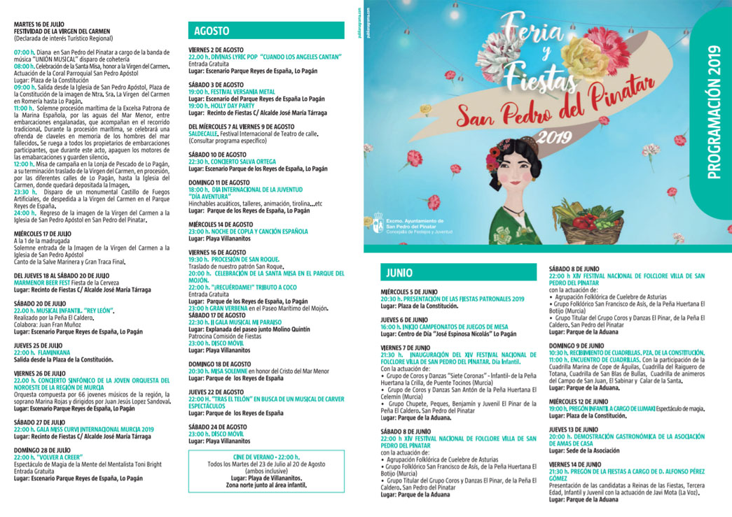 Feria y Fiestas de San Pedro del Pinatar 2019