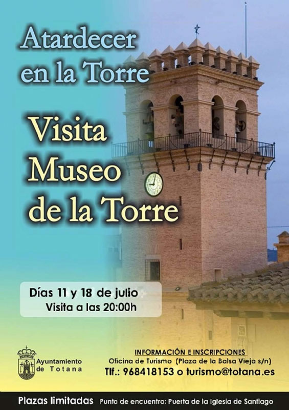 Atardecer en la Torre - 11 y 18 de julio, a las 20:00 horas